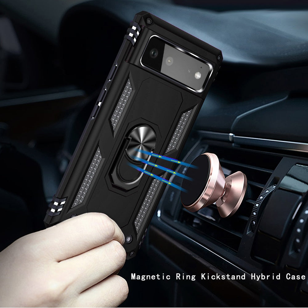 For Samsung Galaxy S26 Hybrid Shockproof Durable 360 Degree Rotatable Ring Stand Holder Kickstand Fit Magnetic Car Mount Case Cover