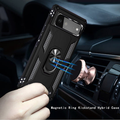 For Samsung Galaxy S26 Ultra Hybrid Shockproof Durable 360 Degree Rotatable Ring Stand Holder Kickstand Fit Magnetic Car Mount Case Cover