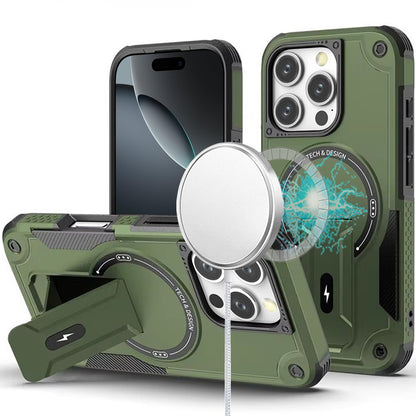 For Apple iPhone 14 Pro Max Case with Invisible Kickstand Compatible with MagSafe, Military-Grade Protection Shockproof Heavy Duty Case Cover