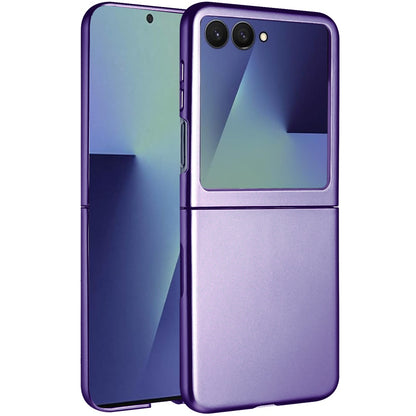 For Samsung Galaxy Z Flip 7 Snap-On Flip Premium Matte Finish Slim Lightweight Protective PC + Rubber TPU Hard Shell Case Cover