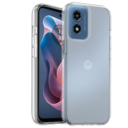 Standard for Motorola Moto G Play 2024 4G LTE Motorola Moto G Play 2024 Transparent Shock Absorption Thick TPU Rubber Ultra Thick Hybrid Silicone Protective Slim Back Cover Clear