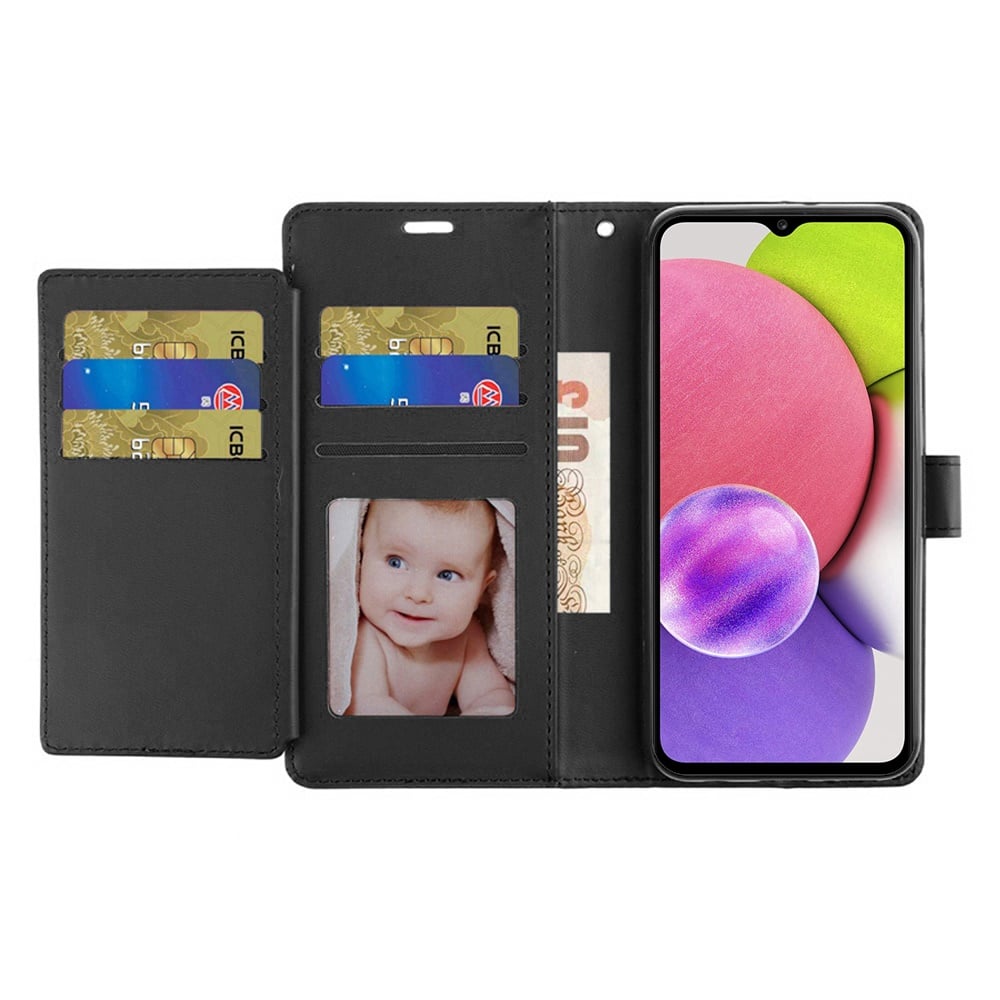 For iPhone 15 Plus (6.7") Wallet Cases PU Leather with Credit Card /ID /Cash Holder Slot Dual Flip Book Pouch, Stand and Strap Case Cover