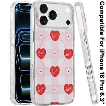 Phone Case for Apple iPhone 18 Pro/ iPhone 17 Pro Stylish Design Shockproof Magnetic Magsafe Compatible TPU IMD Print Rugged Grip Drop Protection Slim Fashion Cover
