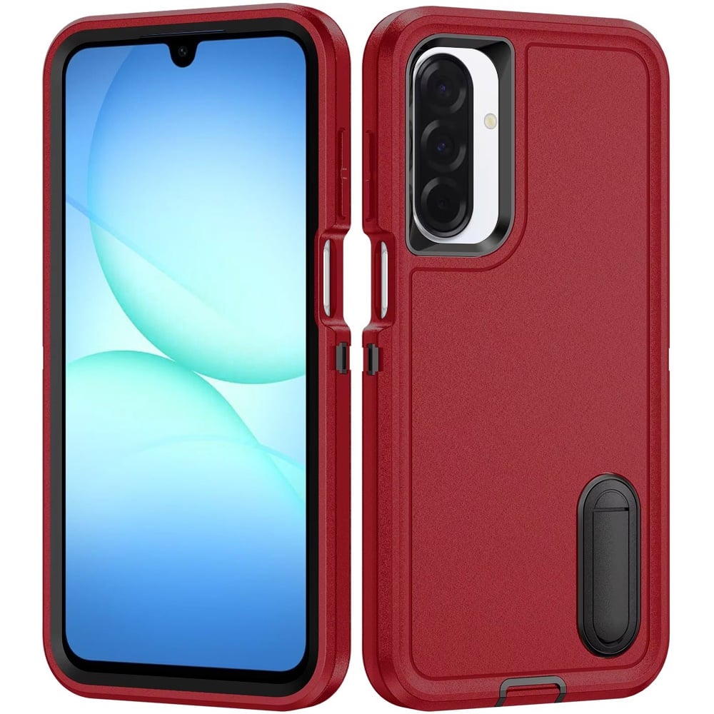 Phone Case for Samsung Galaxy A17 5G 3in1 Tough Rugged Kickstand Shockproof Armor Grip Heavy Duty Drop Resistant Protective Hybrid Cover