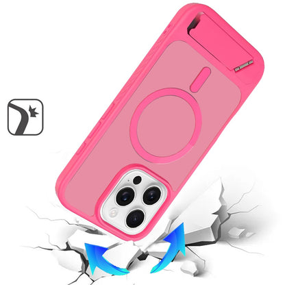 Phone Case for Apple iPhone 14 Pro Matte Magnetic Metal Kickstand Shockproof Grip Anti Slip Durable Protective Heavy Duty Hybrid Cover