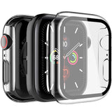 For Apple Watch 45mm Series 7 Ultra Clear Transparent PC with Built in Screen Protector Snap-on Full Coverage Shell Rubber TPU + Hard PC Frame for iWatch Series 7 (45MM) Clear Screen Protector