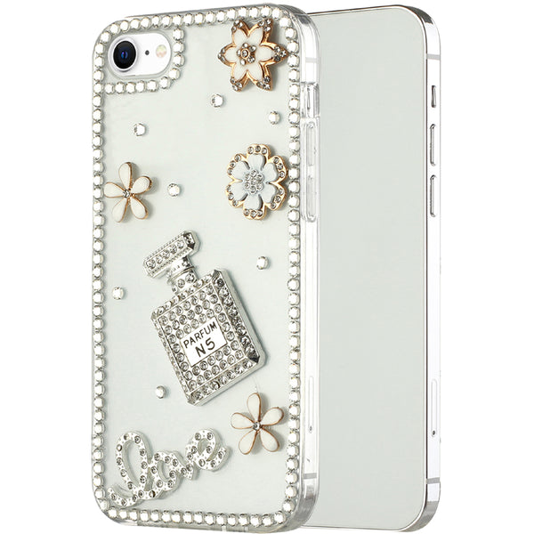 Xpression Mobile for Samsung Galaxy A32 5G Fashion Luxury 3D Bling Diamonds Rhinestone Jeweled Ornament Shiny Crystal Hybrid TPU Hard Cover ,Xpm Phone Case [Perfume
