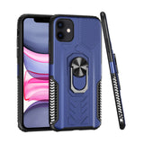 For Apple iPhone XR Military Grade Hybrid Heavy Duty 2 in 1 Protective Hard PC and Soft Silicone with Ring Stand Holder  Phone Case Cover