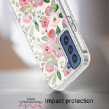 For Samsung Galaxy S22+ Plus Beautiful Laser Clear Bling Glitter Design Pattern Hybrid Gummy Hard PC and TPU Shockproof  Phone Case Cover