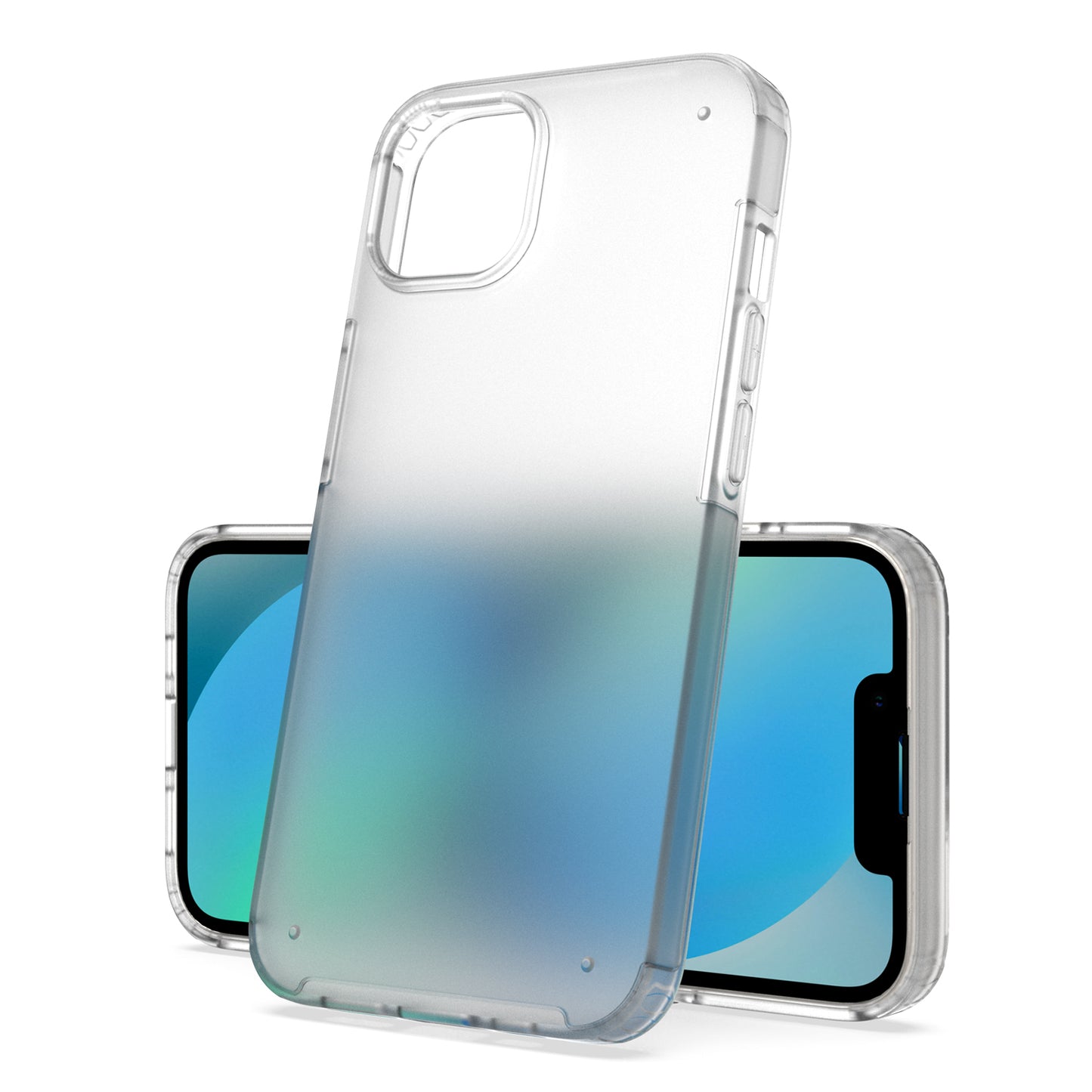 For Apple iPhone 13 Pro Max (6.7") Slim Fit Hybrid Frosted High Quality Sleek Thick Acrylic Hard Back PC TPU Frame  Phone Case Cover