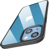 For Motorola Moto One 5G, Moto G 5G Plus Crystal Clear Back Panel + TPU Hybrid Thin Slim Hard Shockproof Defender Anti-Drop Black Phone Case Cover