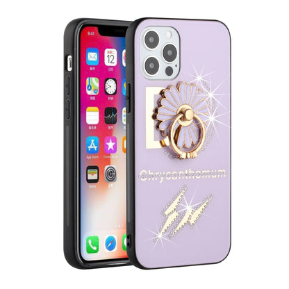 For Samsung Galaxy Z Fold 4 5G Diamond Bling Sparkly Glitter Ornaments Engraving Hybrid Ring Stand Fashion  Phone Case Cover