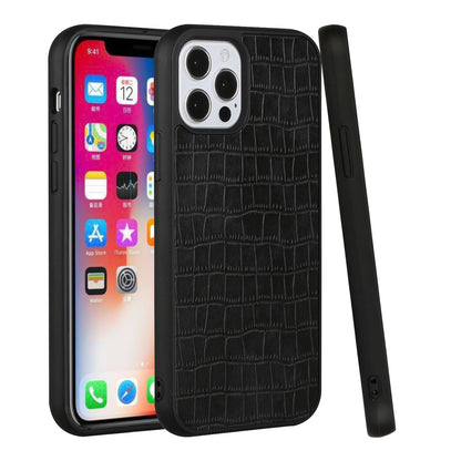 For Apple iPhone XR Ultra Slim Thin PU Leather Crocodile Design Flip Snap On Hybrid Shockproof TPU PC Hard Shell Durable  Phone Case Cover