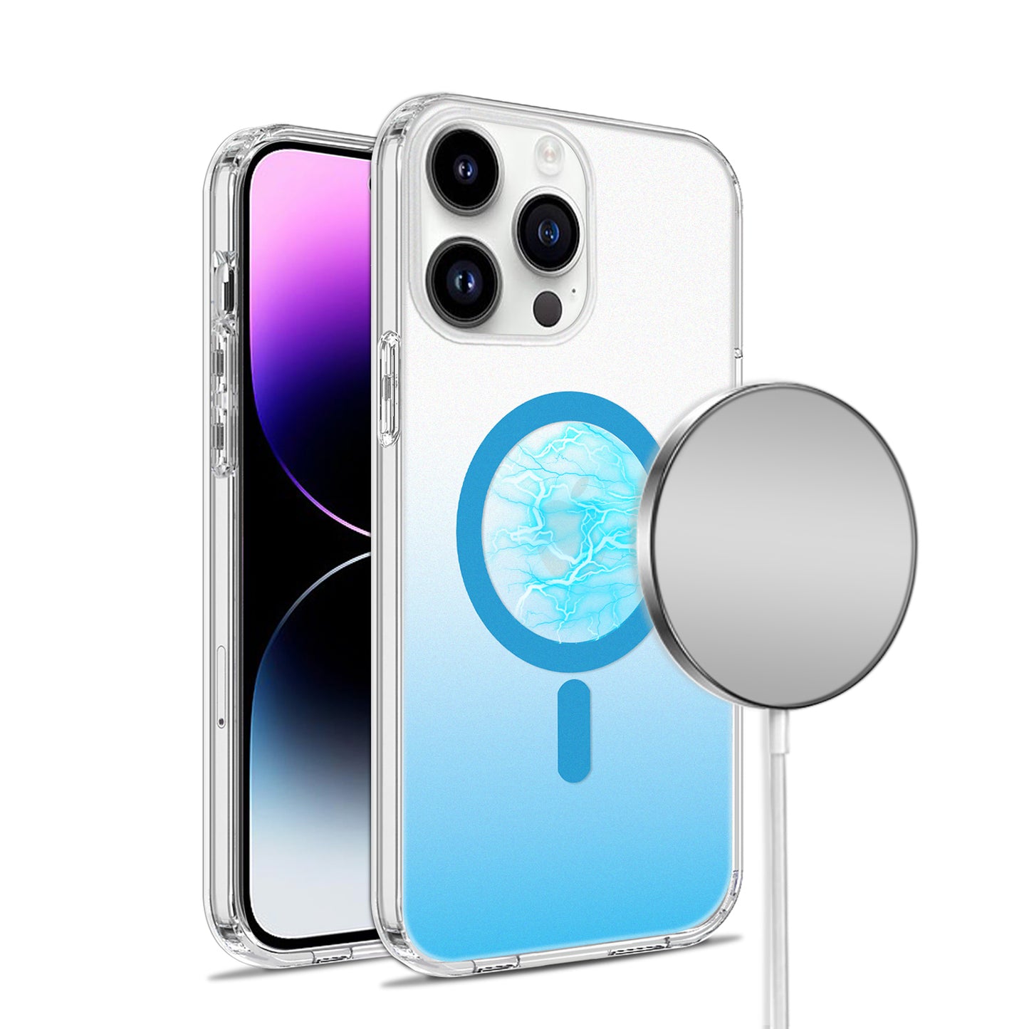 For Apple iPhone 14 /Plus Pro Max Hybrid IMD Frosted Two Tone with MagSafe Magnetic Wireless Charging Slim Hard PC  Phone Case Cover