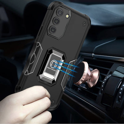For Apple iPhone 13 Pro Max Hybrid Cases with Magnetic Ring Holder Stand Kickstand Heavy Duty Rugged Silicone Shockproof  Phone Case Cover