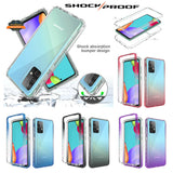 For Samsung Galaxy A53 5G Dual Layer Hybrid Clear Gradient Two Tone Transparent Shockproof Rubber Hard Protective Frame  Phone Case Cover