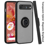 For Google Pixel 6 / 6 Pro Hybrid Protective PC & TPU Shockproof with 360° Rotation Ring Magnetic Metal Stand & Covered Camera  Phone Case Cover