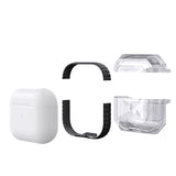 For Apple AirPods 3 (2021) Ultra Clear Transparent Hybrid Armor Thick Corner Shockproof Drop Protection with Keychain  Phone Case Cover