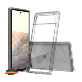 For Google Pixel 7 Pro Crystal HD Clear Back Panel PC + TPU Bumper Frame Hybrid Thin Slim Hard Shockproof Defender  Phone Case Cover