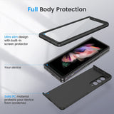 For Samsung Galaxy Z Fold 4 5G Transparent Full Body with Built-in Screen Protector Hard PC Ultra-Thin Shockproof Protective  Phone Case Cover