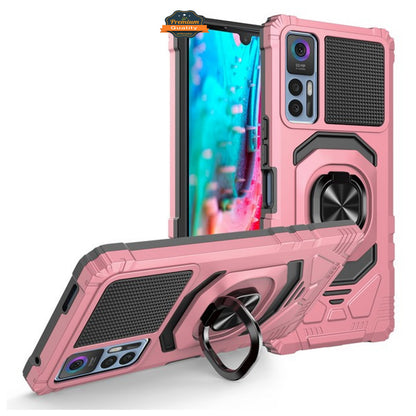 For Motorola Edge+ 2022 /Edge Plus Hybrid Magnetic Car Mount Ring Kickstand Holder Armor Protective [Military Grade]  Phone Case Cover