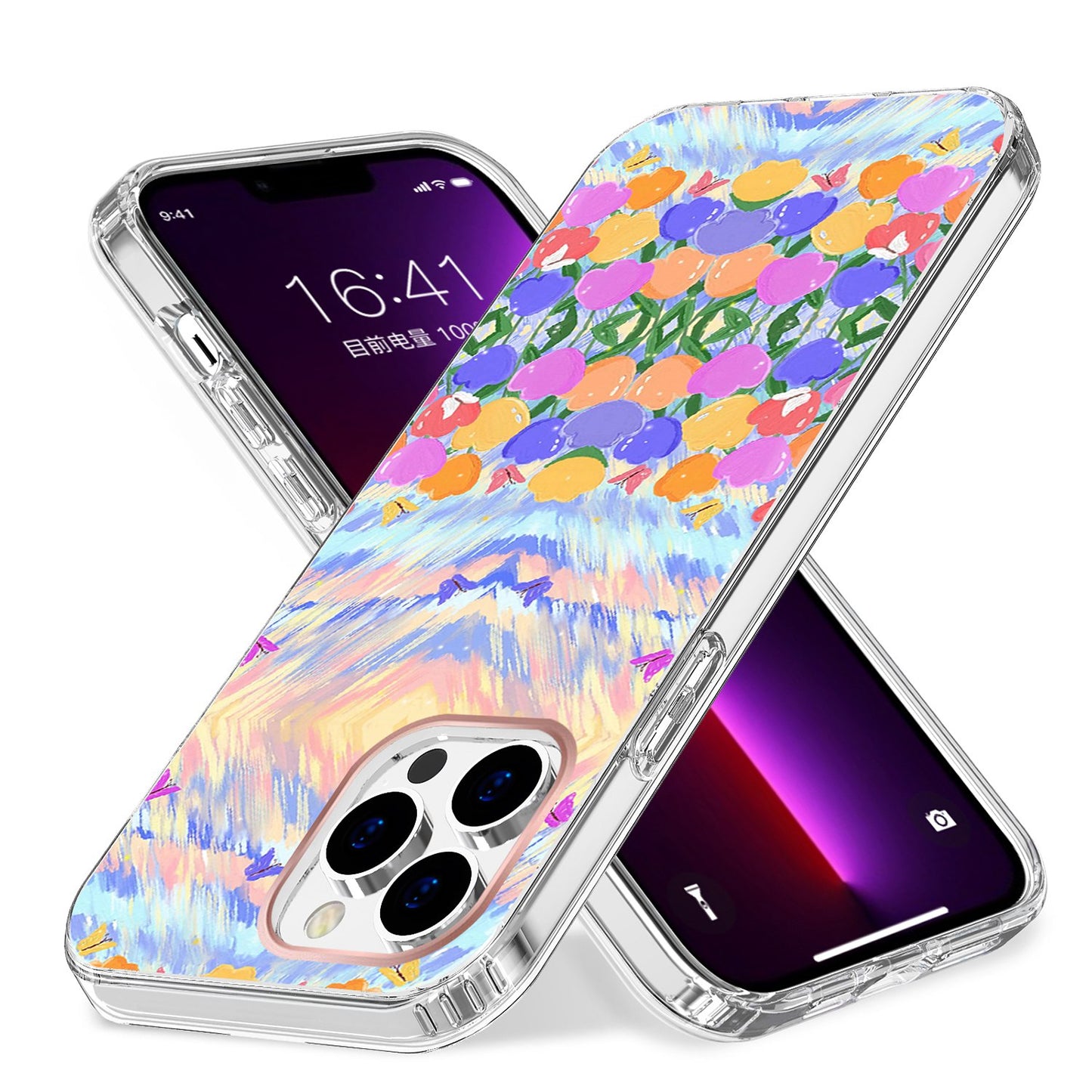 For Apple iPhone 14 (6.1") Creative Stylish Fashion Design Hybrid Rubber TPU Hard PC Shockproof Slim Fit  Phone Case Cover