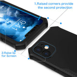 For Cricket Vision Plus 2022 Hybrid 2in1 Front Bumper Frame Cover Square Edge Shockproof Soft TPU + Hard PC Anti-Slip  Phone Case Cover