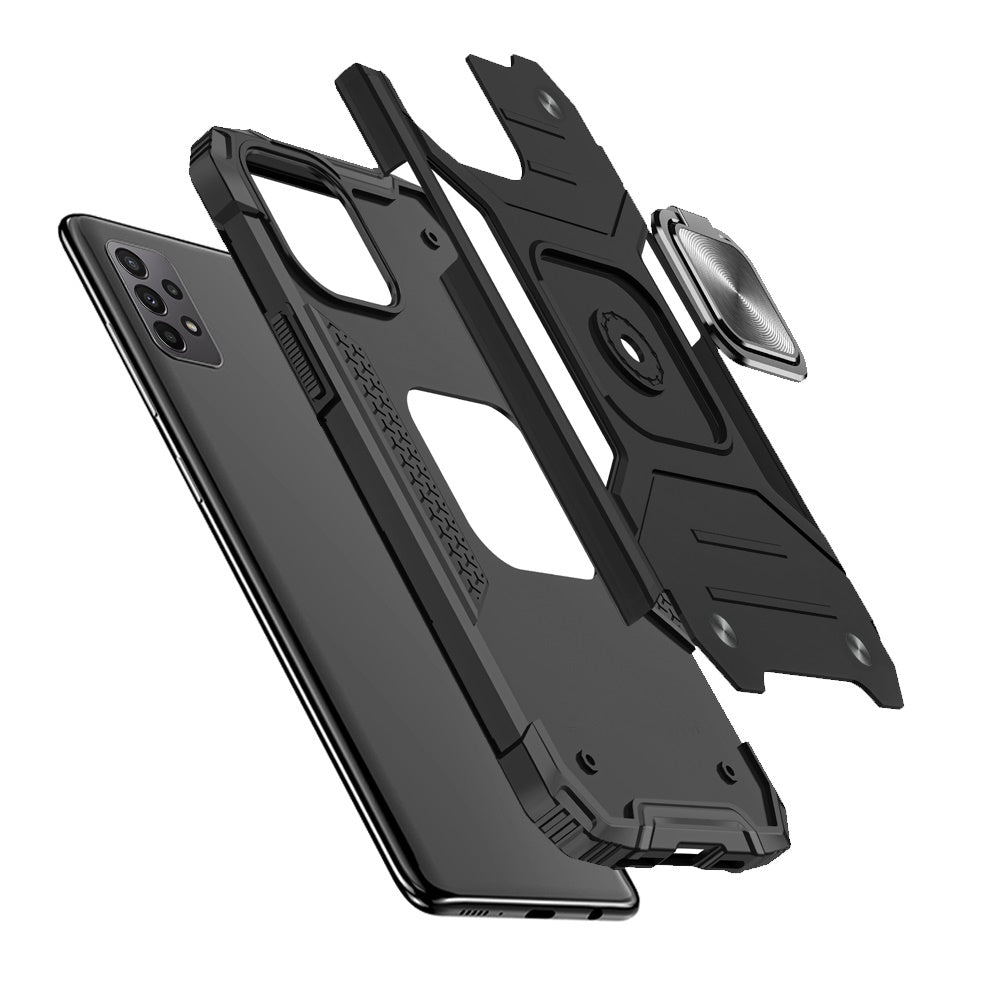 For Samsung Galaxy A23 5G Armor Hybrid with Ring Holder Kickstand Shockproof Heavy-Duty Durable Rugged Dual Layer  Phone Case Cover