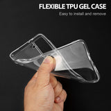 For Boost Mobile Celero 5G Crystal Clear Transparent TPU Flexible Rubber Silicone Ultra Thin Slim Gel Soft Skin Clear Phone Case Cover