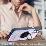 For Motorola Edge+ Plus 2022 Unique Marble Design with Magnetic Ring Kickstand Holder Hybrid TPU Hard Shockproof  Phone Case Cover