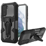 For Samsung Galaxy S22 Rugged Heavy Duty Dual Layers Hybrid Shockproof Protective with Built in Metal Clip Holder & Kickstand  Phone Case Cover