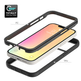 For Apple iPhone 13 /Pro Max Mini Hybrid Clear Shockproof Dual Layer Protection Hard Rugged PC and Soft TPU Silicone Bumper Frame Back  Phone Case Cover