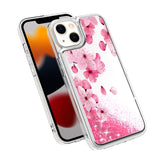 For Motorola Moto G Pure Floral Design Quicksand Water Flowing Liquid Floating Sparkle Glitter Bling Flower Fashion Hybrid Hard  Phone Case Cover