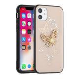For Apple iPhone 13 (6.1") 3D Diamond Bling Sparkly Glitter Ornaments Engraving Hybrid Armor Rugged Fashion  Phone Case Cover