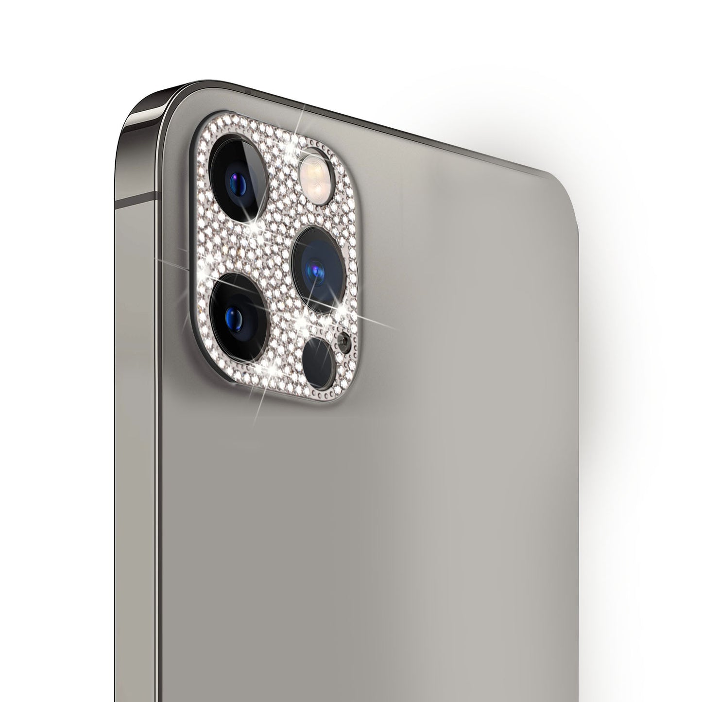 For Apple iPhone 14 Pro (6.1") Camera Lens Zinc Alloy With Diamond Bling Glitter Lens Protective Camera Decoration Black