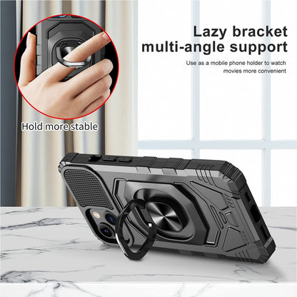 For Apple iPhone 14 /Pro Max Armor Hybrid Stand Ring Rugged Protective [Military-Grade] Magnetic Car Ring Holder  Phone Case Cover