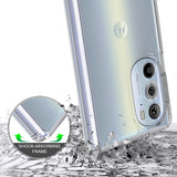 For Motorola Edge+ 2022 /Edge Plus Hybrid Slim Crystal Clear Transparent Shock-Absorption Bumper TPU Hard PC Back Frame  Phone Case Cover