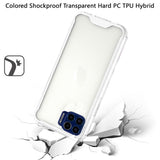 For Motorola Edge 20 Pro Colored Shockproof Transparent Hard PC + Rubber TPU Hybrid Bumper Shell Ultra Thin Slim Protective  Phone Case Cover