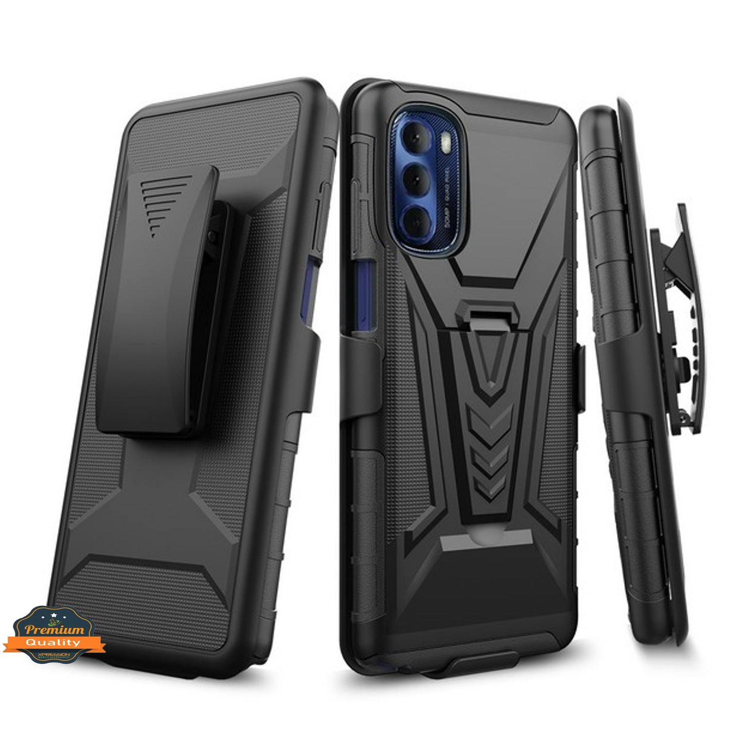For Motorola Moto G Stylus 5G 2022 Hybrid Armor Kickstand with Swivel Belt Clip Holster Heavy Duty 3in1 Shockproof Rugged  Phone Case Cover
