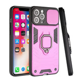 For Apple iPhone 13 Pro Max (6.7") Kickstand Hybrid with Camera Protector, Built-in 360° Rotate Ring Stand PC & TPU  Phone Case Cover