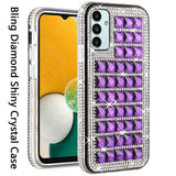 For Samsung Galaxy A13 5G Fashion Luxury 3D Bling Diamonds Rhinestone Jeweled Shiny Crystal Hybrid TPU Bumper Hard  Phone Case Cover