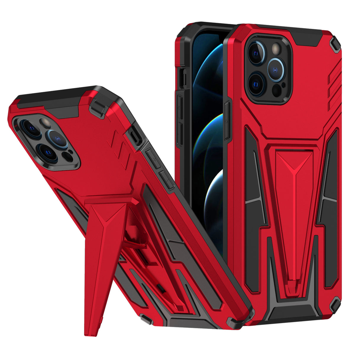 For Apple iPhone 14 /Plus Pro Max Heavy Duty Protection Hybrid Kickstand Rugged Shockproof Military Grade Dual Layer  Phone Case Cover