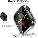 For Apple Watch Series 40mm Ultra-Thin Hard PC with Built in Clear Screen Protector Full Cover Anti-Scratch Bumper for iWatch 40mm Series SE/6/5/4 Clear Phone Case Cover