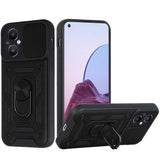 For OnePlus Nord N20 5G Hybrid Cases with Slide Camera Lens Cover and Ring Holder Kickstand Rugged Dual Layer Heavy Duty  Phone Case Cover