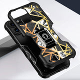 For T-Mobile Revvl 6 Pro 5G /Revvl 6 5G Marble IMD Design Hybrid with Magnetic Ring Stand Kickstand Heavy Duty  Phone Case Cover