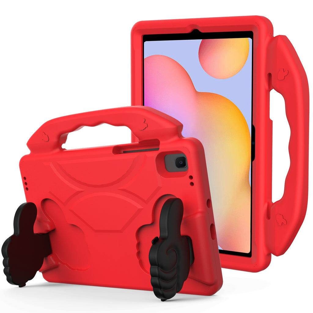 Case for Amazon Kindle Fire HD 7 Hybrid Shockproof Thumbs Up Kickstand Anti-slip Rubber TPU Rugged Kid-Friendly Bumper Tablet Red Tablet Cover
