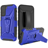 For Samsung Galaxy S21 FE /Fan Edition 3 in 1 Rugged Belt Clip Holster Heavy Duty Tuff Hybrid Armor Rubber with Kickstand Stand  Phone Case Cover