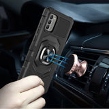 For Nokia G400 5G Tough Hybrid 2in1 Dual Layer with Rotate Magnetic Ring Stand Holder Kickstand, Rugged Shockproof  Phone Case Cover
