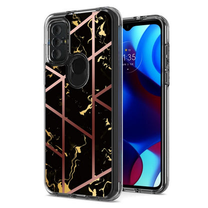 For AT&T Maestro 3 Stylish Hybrid Fashion Marble Trendy IMD Design Hard Back PC Shockproof TPU Protective  Phone Case Cover