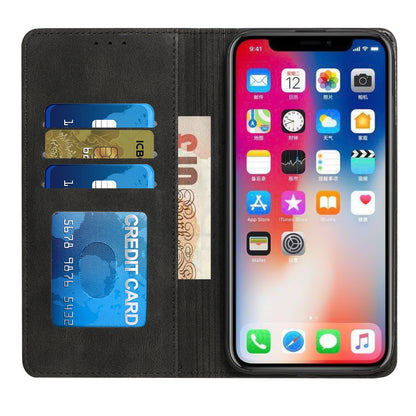 For Apple iPhone 13 (6.1") Wallet Premium PU Vegan Leather ID Credit Card Money Holder with Magnetic Closure Pouch Flip  Phone Case Cover